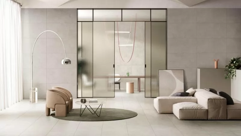 K947892R0001VTET MicroCement Vitra 
 серый светлый — интерьер